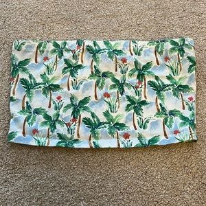 Forever 21 tropical palm tree tube top crop top